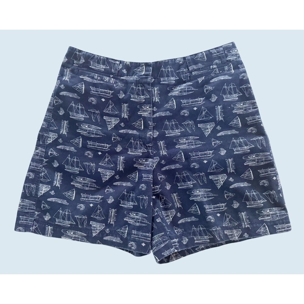 Vintage LAUREN RALPH LAUREN Nautical Navy Bermuda Shorts 90s / 00s Sz S